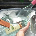 glassflaske frem