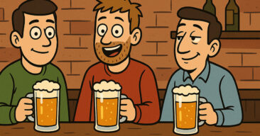 Trønderen, bergenseren og nordlendingen tar en øl. Men det som skjer får meg til å le høyt!