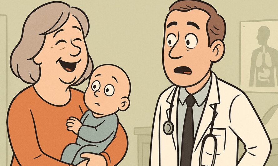 Hun dro til legen med babyen. Men det som skjedde? Jeg ler så tårene triller!