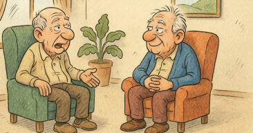 De to eldre mennene satt på gamlehjemmet og pratet. Men det de sa? Jeg ler høyt!