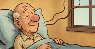 Den eldre mannen lå for døden. Men det kona sier? Jeg ler meg ihjel!