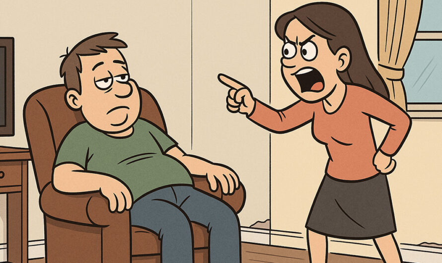 Hun var lei av den late ektemannen. Til slutt ordnet hun det selv!