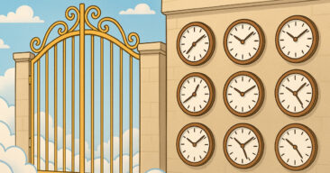 Han kom til himmelen og så masse klokker. Forklaringen? Jeg ler så tårene triller!