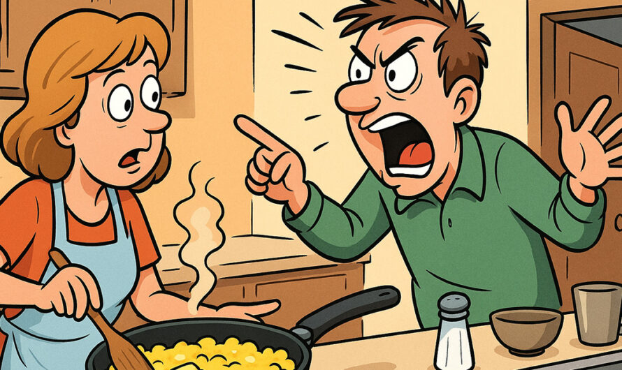 Mannen kom inn på skrikende inn på kjøkkenet. Grunnen? Jeg ler så tårene triller!