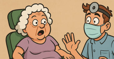 Den eldre damen kom inn på tannlegekontoret. Men det som skjedde? Jeg ler så jeg rister!