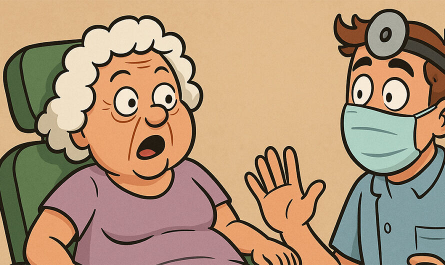 Den eldre damen kom inn på tannlegekontoret. Men det som skjedde? Jeg ler så jeg rister!