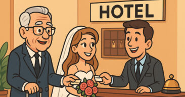 Alle snur seg når den unge bruden kommer inn. Grunnen vil få deg til å le høyt!