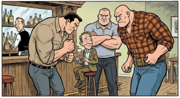 Han skulle fortelle en vits i baren. Resultatet? Jeg ler så jeg griner!