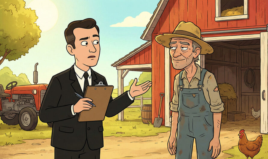 Bonden fikk besøk av Skatteetaten. Men det han sa? Jeg ler så jeg griner!
