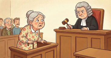 Den eldre damen var i retten for tyveri. Men det som skjedde? Jeg ler så tårene triller!