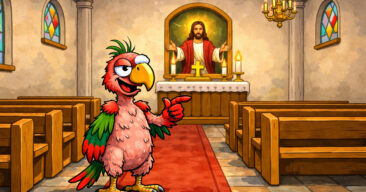 Kirketjeneren hadde en papegøye. Men det som skjedde? Jeg ler så jeg griner!