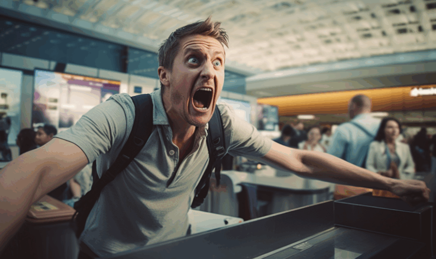 Den rasende flypassasjeren kjeftet på personalet. Løsningen? Jeg ler så tårene triller!