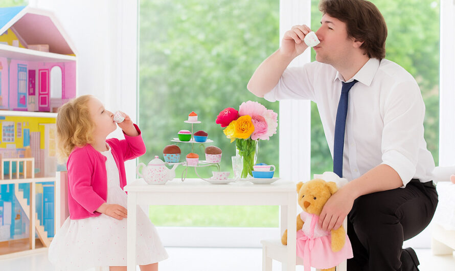 Den lille datteren serverte ham te. Men når mammaen kom hjem? Jeg ler så jeg hyler!