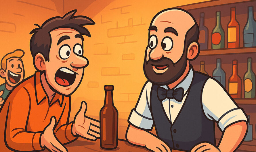 Han gjorde et veddemål med bartenderen. Resultatet? Jeg ler så tårene triller!