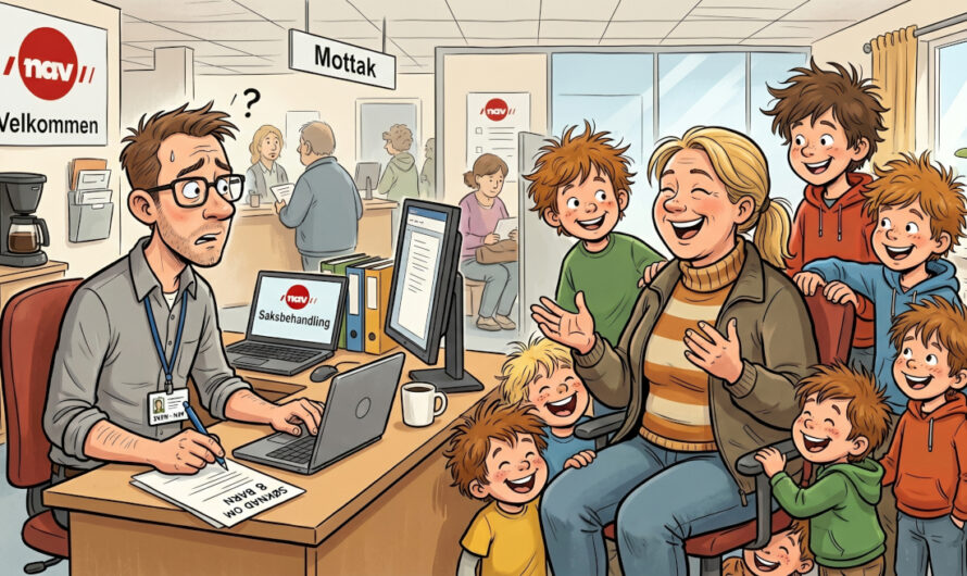 8-barnsmoren dro til NAV for å få hjelp. Det som skjedde? Jeg ler så tårene triller!