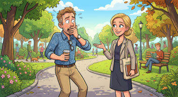 Han traff en pen ung kvinne i parken. Det som skjedde? Jeg ler så tårene triller!